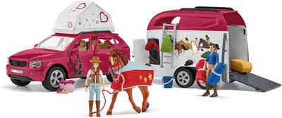 Schleich® Spielwelt HORSE CLUB, Abenteuer mit Auto und Pferdeanhänger (42535), Made in Europe