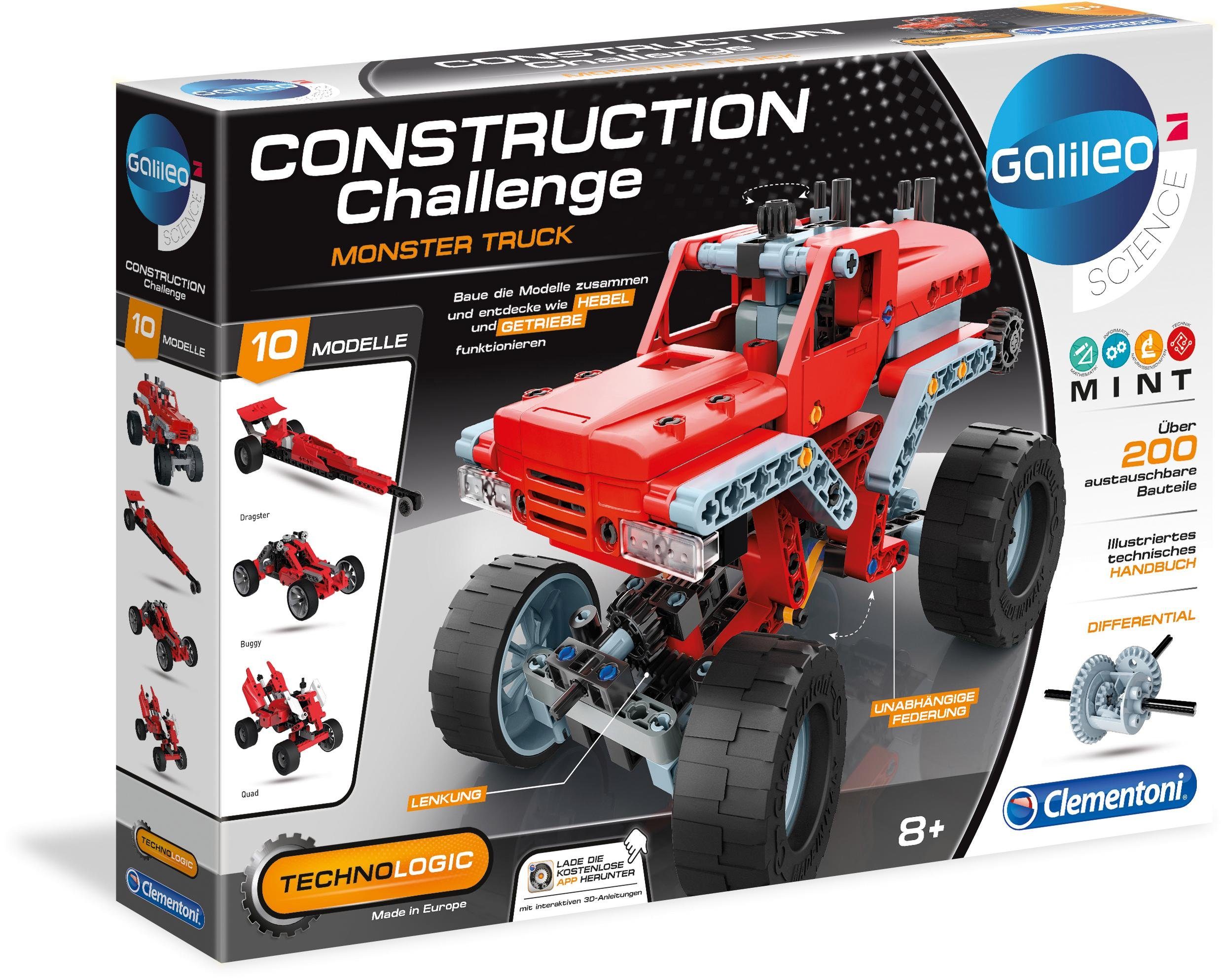 Image of Clementoni® Experimentierkasten »Galileo - Construction Challenge - Monster Truck«, Made in Europe
