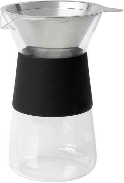 BLOMUS Kaffeebereiter GRANEO M, 0,8l Kaffeekanne, Permanentfilter, für handgefilterten Kaffee, Edelstahl/Glas