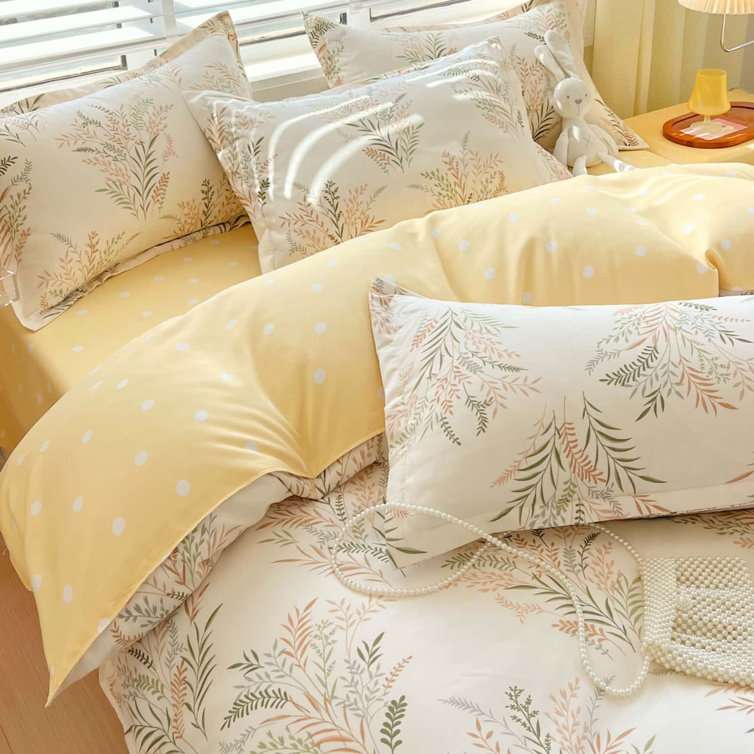 wohnTRAUM24 Bettwäsche Bettwäsche Set 135x200cm,200x200cm Pflanzenmuster Tiermuster, Für Allergiker geeignet mit Kissenbezüge 80x80cm und Reißverschluss