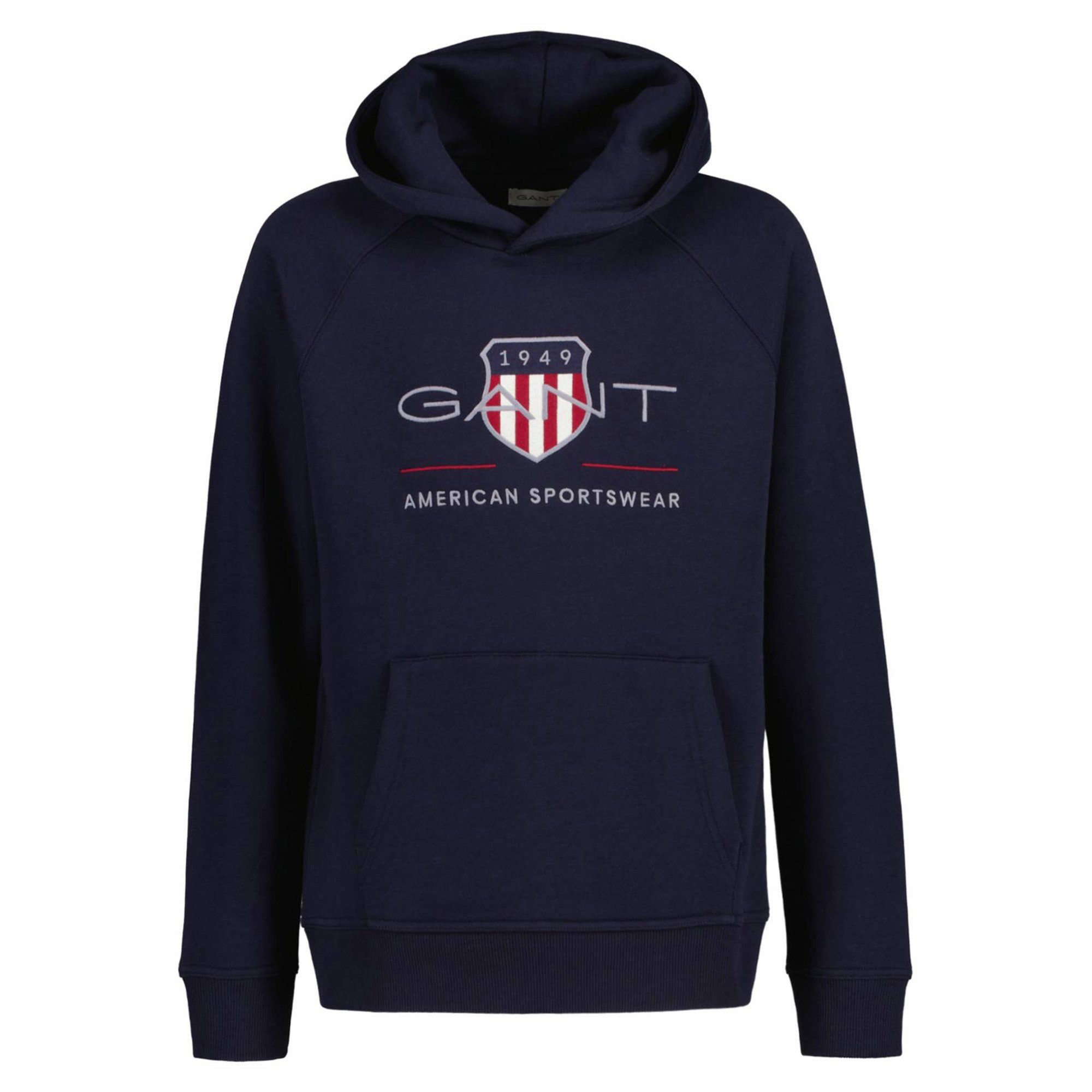 Gant Sweatshirt Unisex Sweatshirt Baumwolle Archive Shield Hoodie
