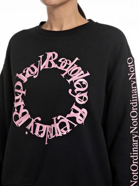 Replay Sweatshirt mit Markenprint in Kontrast vorn und an den Ärmeln