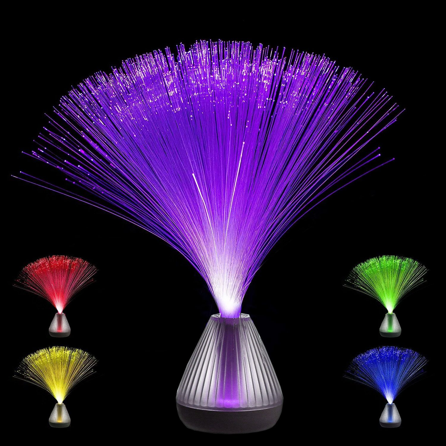 SATISFIRE LED Dekolicht LED Glasfaserlampe FIBER PUNK Fiberglaslampe LED Fa günstig online kaufen