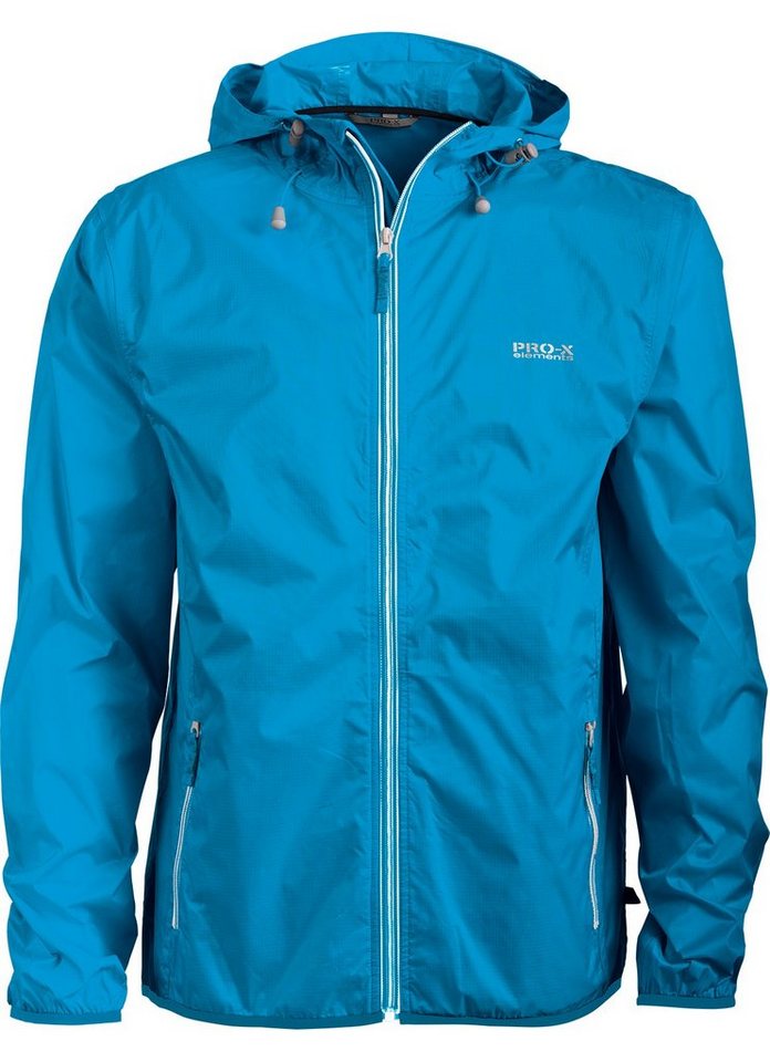 PRO-X ELEMENTS Regenjacke Kinder Jugend STAR Jr. wasserdicht, atmungsaktiv, winddicht integr. Packtasche, Reißverschluss, Kapuze, verschweißte Nähte