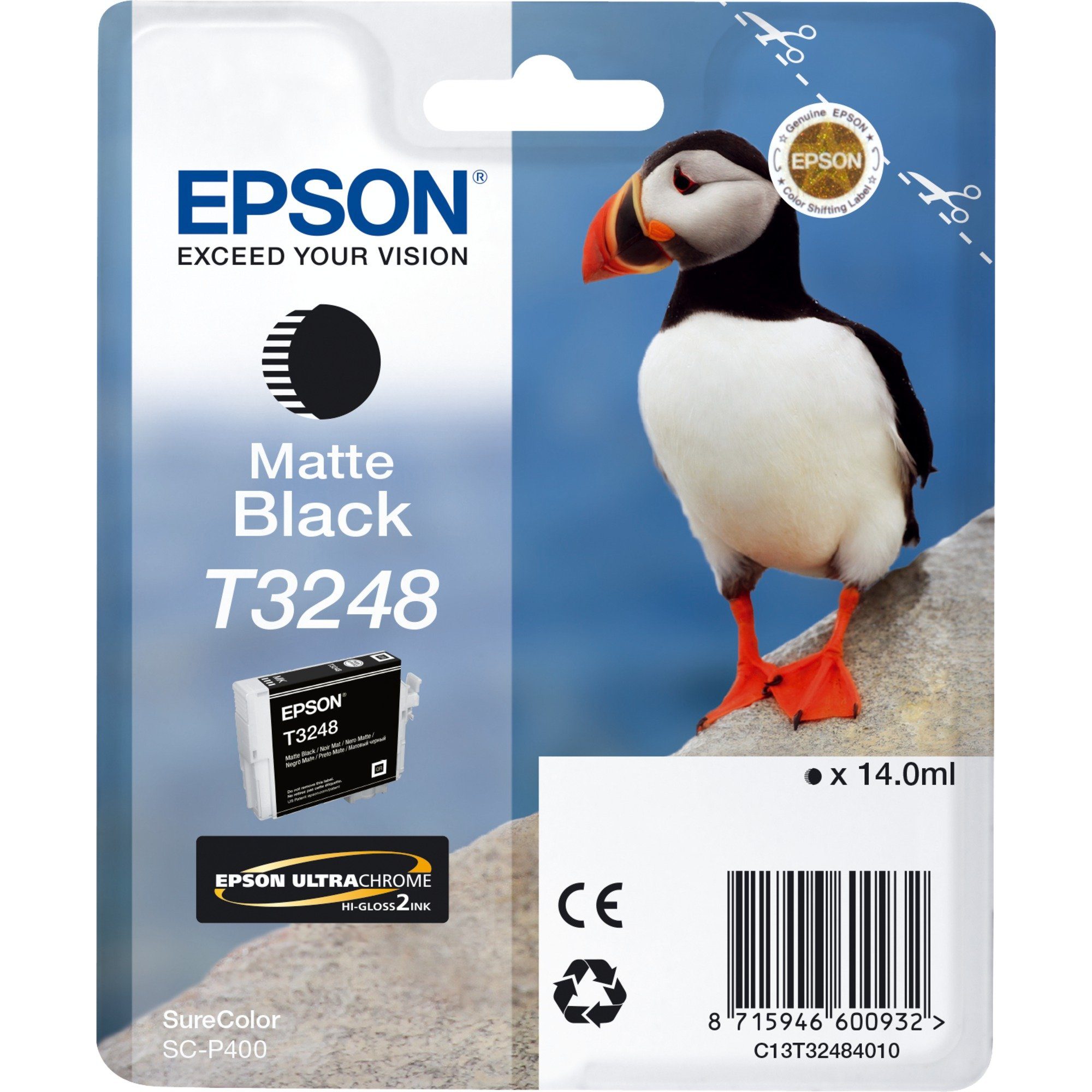 Epson Epson Tinte mattschwarz C13T32484010, (T3248) Tintenpatrone