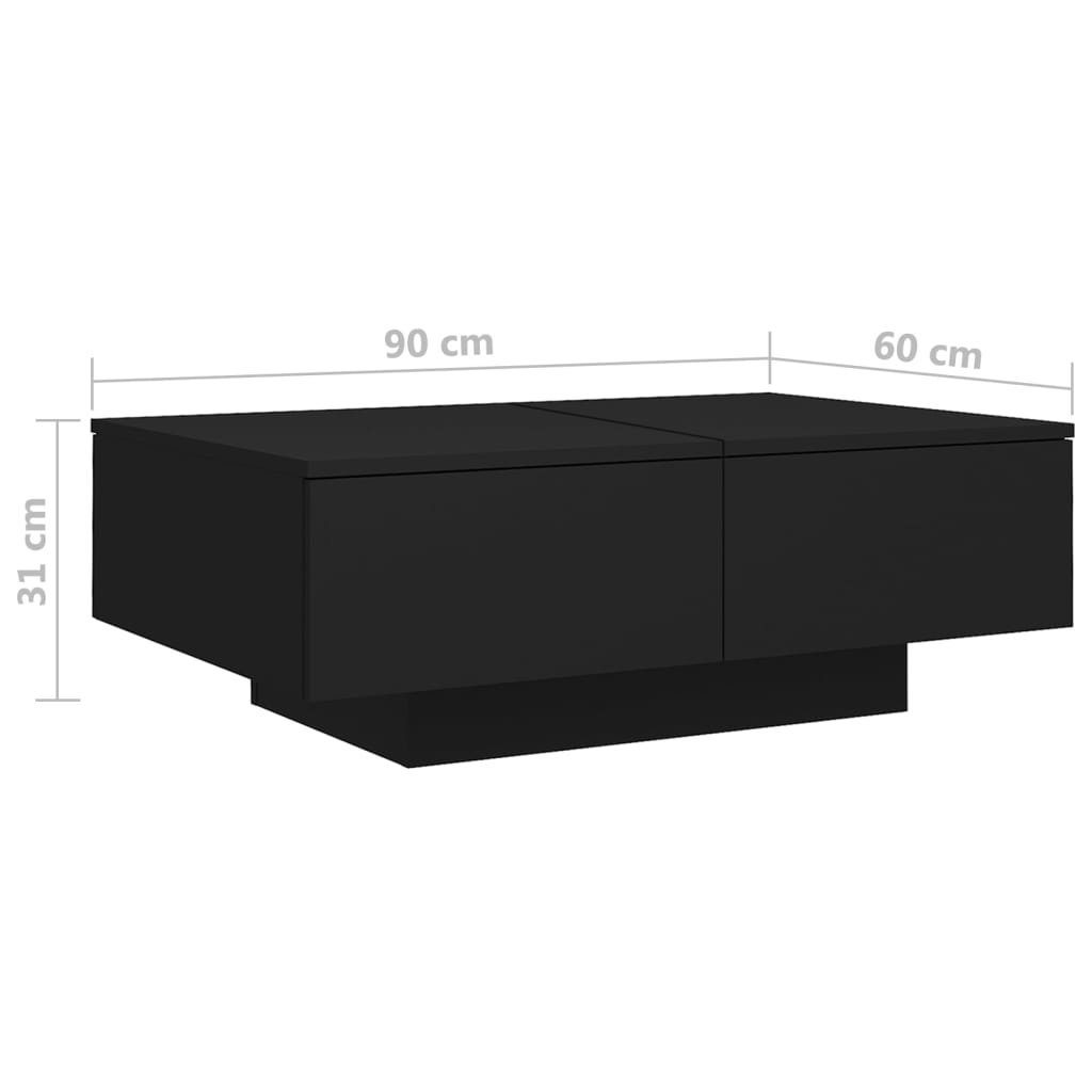 cm furnicato Spanplatte Couchtisch 90x60x31 Schwarz