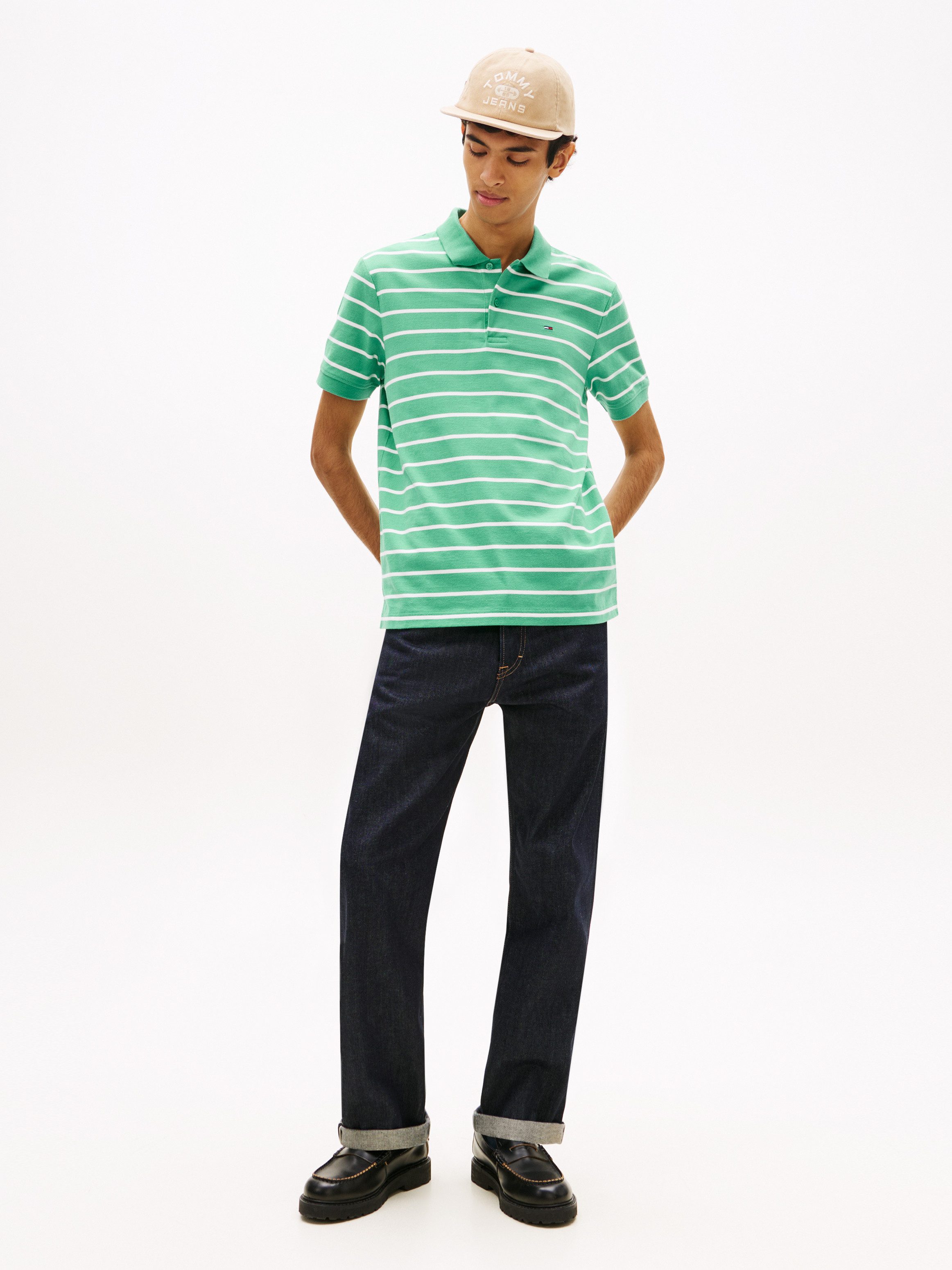 Tommy Jeans Poloshirt TJM REGULAR STRIPE Regular fit mit Polokragen