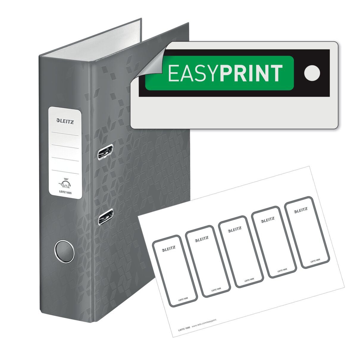 LEITZ Aktenordner Ordner Wow A4 breit grün Packung mit 10 Stück