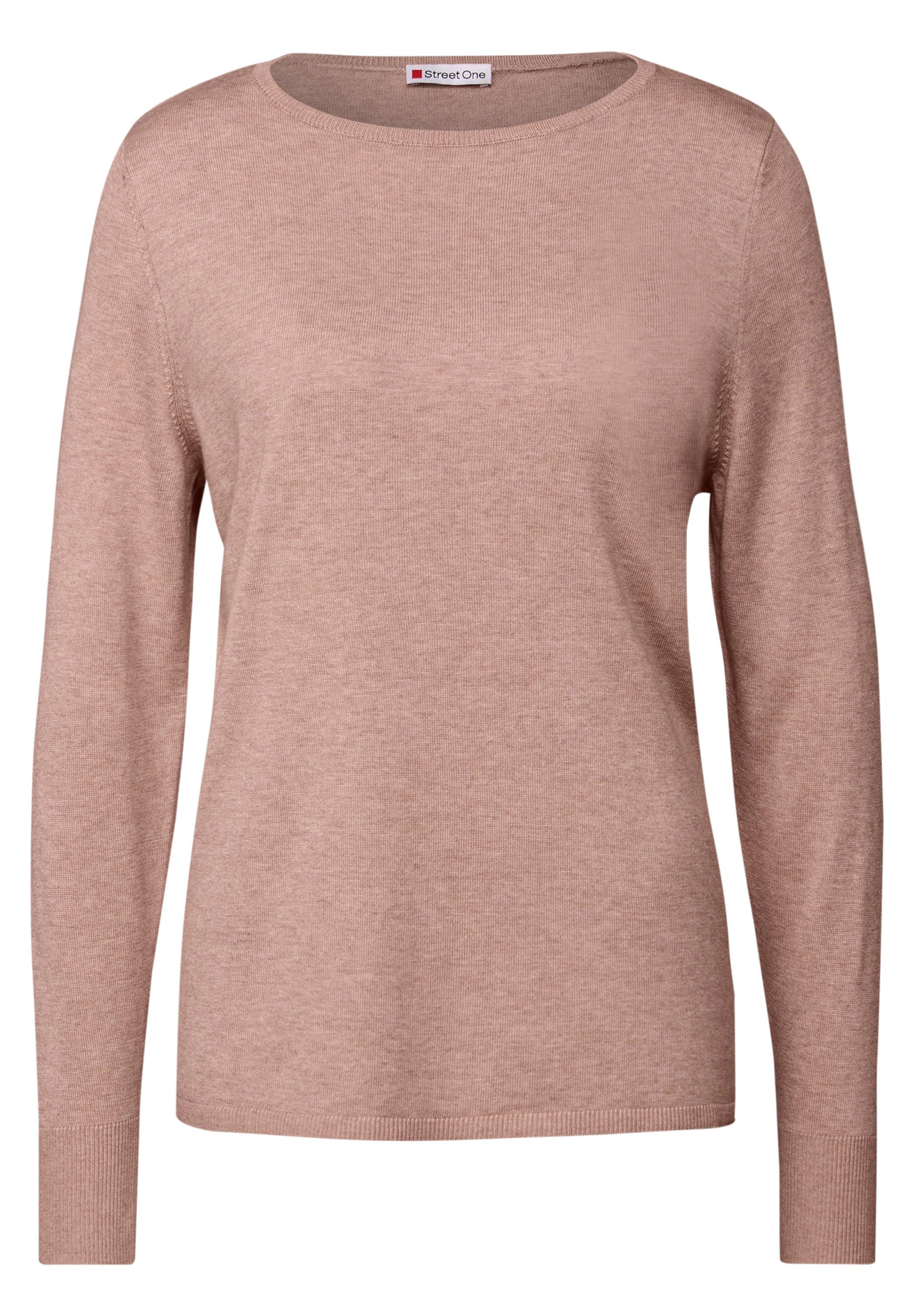 STREET ONE Rundhalspullover Basic Pullover (1-tlg) günstig online kaufen