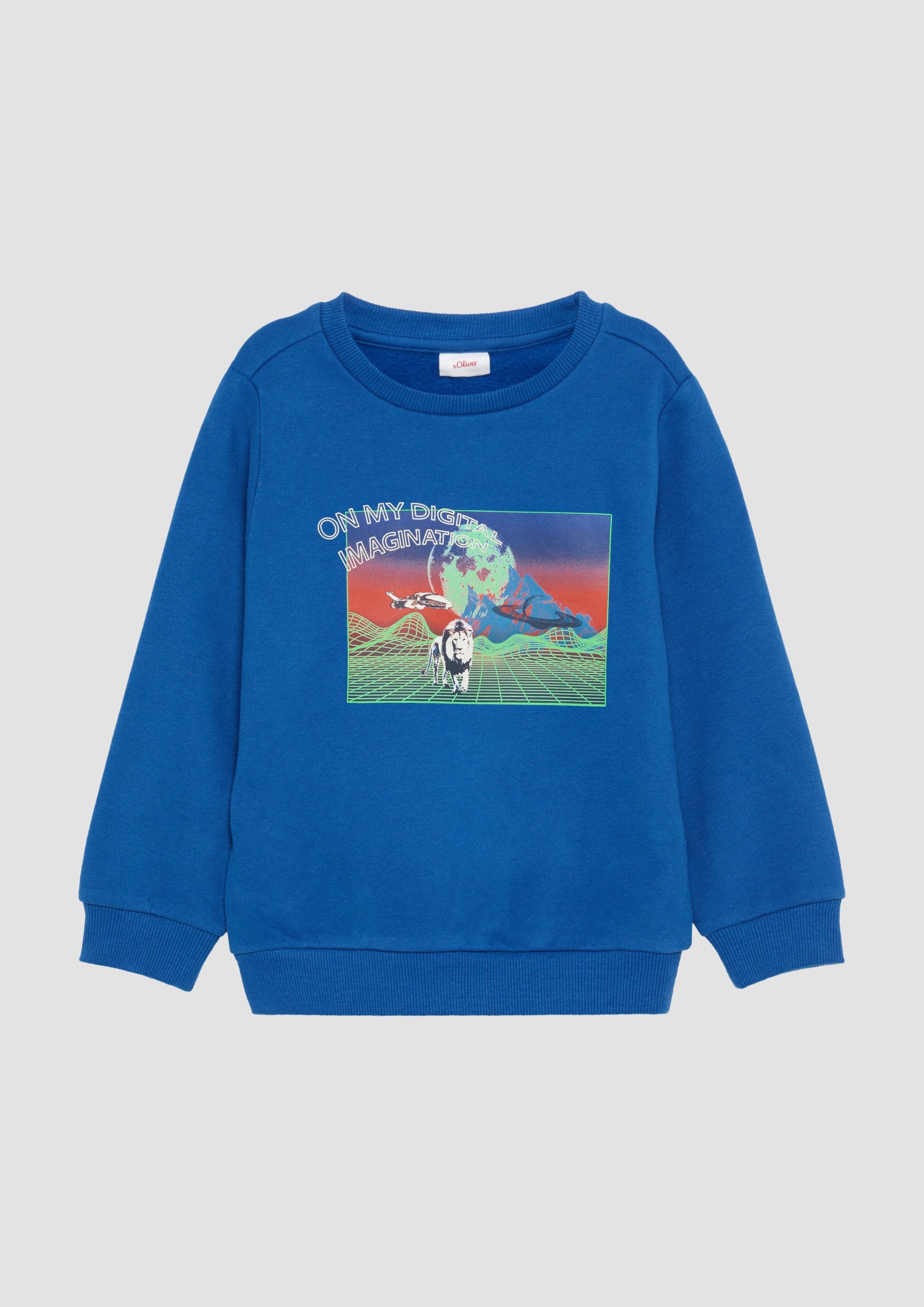 Sweatshirt Wärmendes Sweatshirt mit gummiertem Frontprint