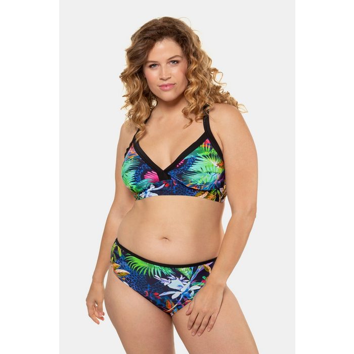 Ulla Popken Tankini bis 62 zweiteiliger Bikini Tropical-Muster