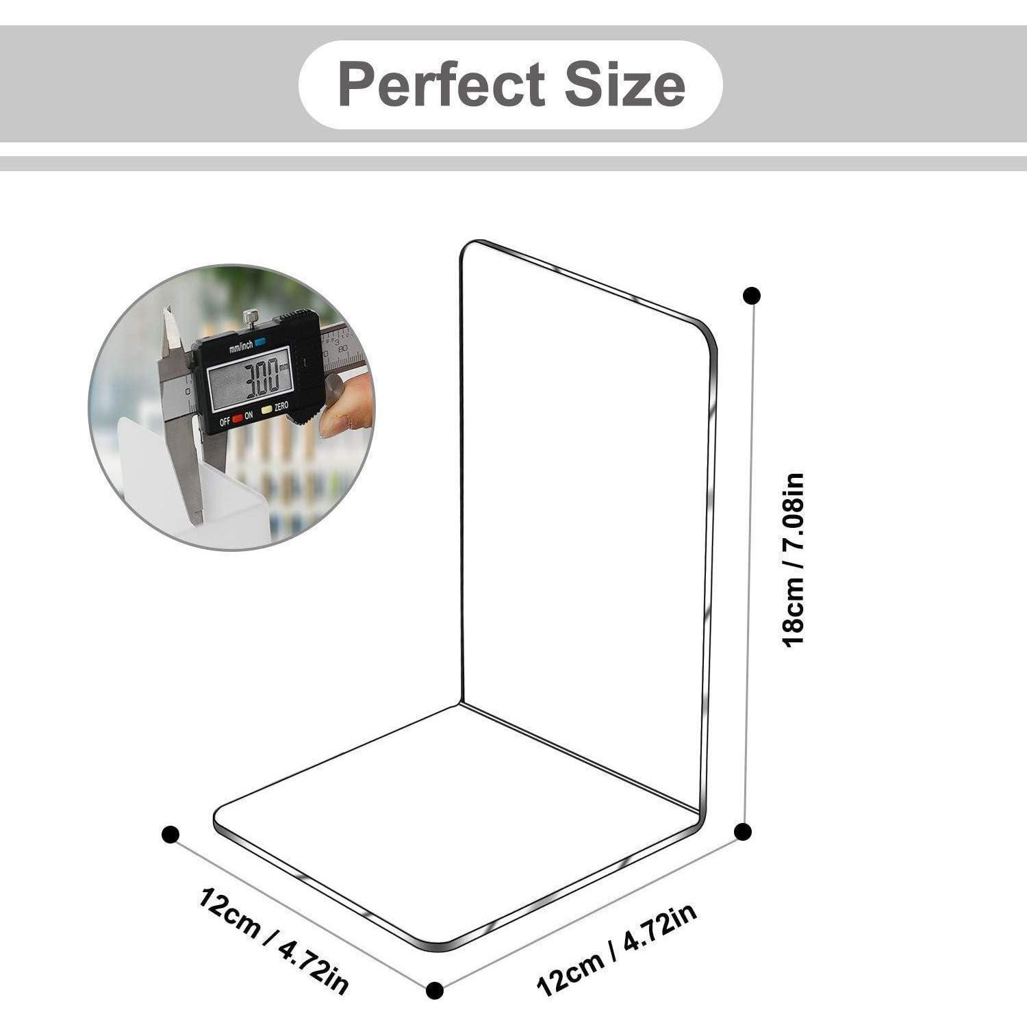 LuxusKollektion Buchstütze Buchständer Acryl Transparente Buchstützen 2er Set 18cm*12cm