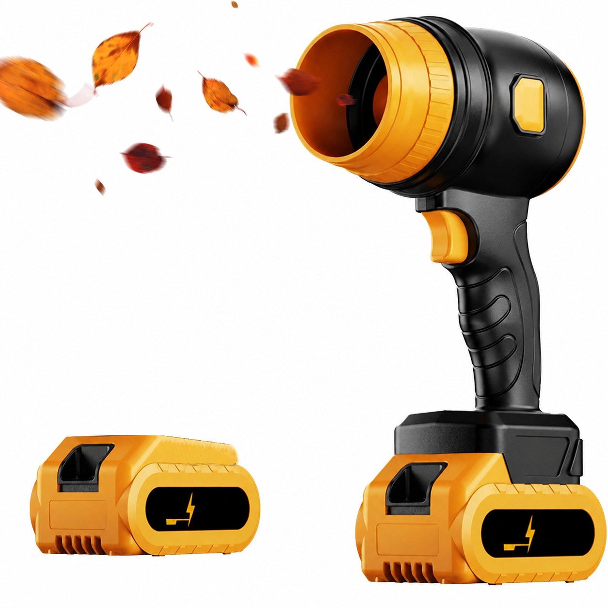 Vivitar Akku-Laubbläser 21V mit 3,000mAh Akku & Ladegerät, 550W Turbo Handgebläse, (Akku Gebläse für Auto, Werkstatt, Garage, Grill, Camping, 1 St., tragbarer Gartenbläserr für Garten, Terrasse, Hof und Einfahrt), 4.000 U/min, kabelloser Laubbläser mit Geschwindigkeitsregelung