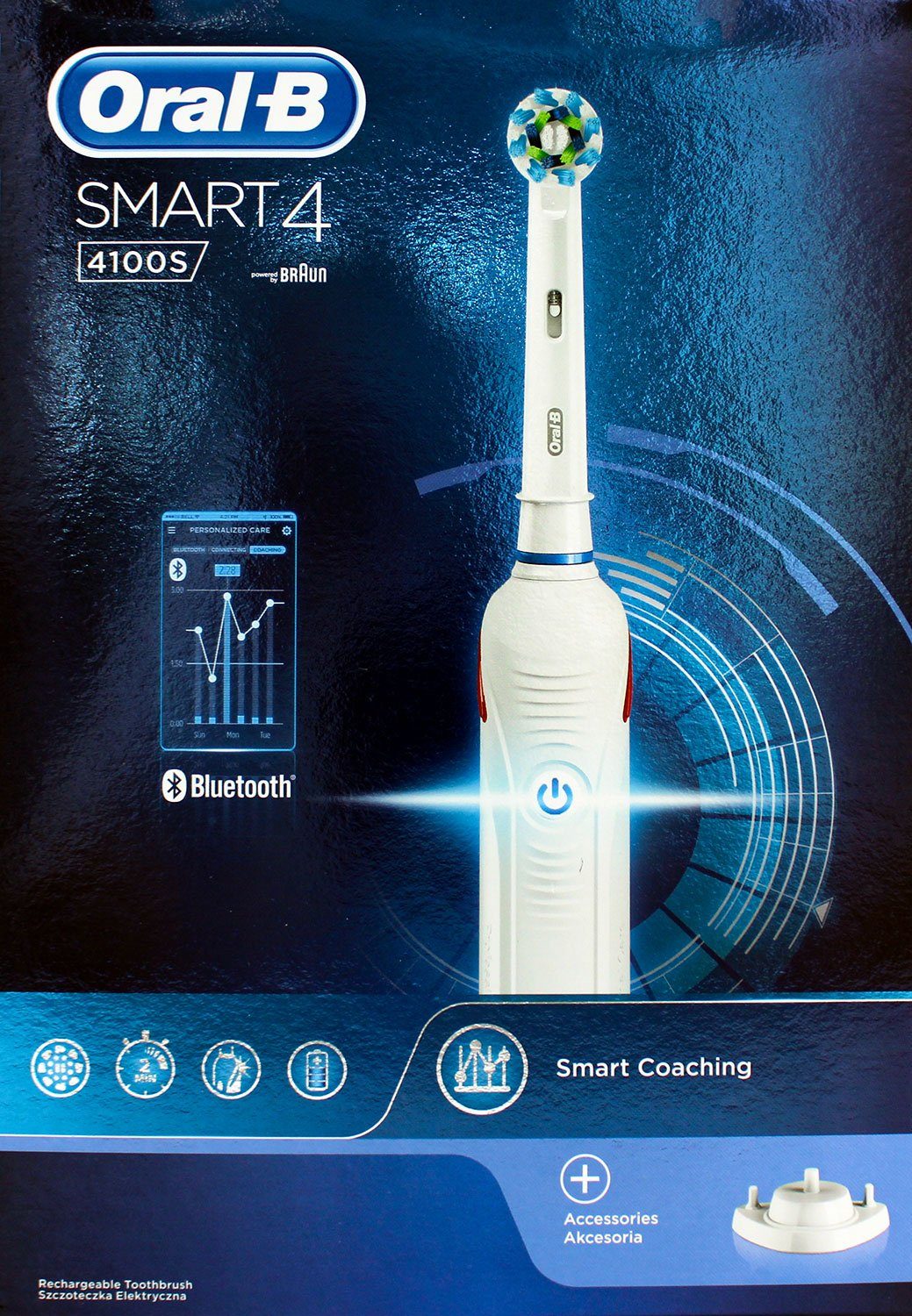 Braun Elektrische Zahnbürste Oral-B 4100S Smart 4 elektrische Zahnbürste  weiß