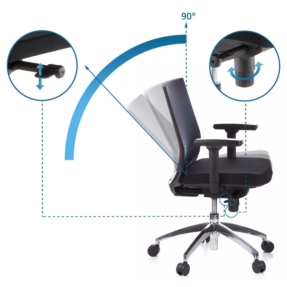 hjh OFFICE Drehstuhl Profi (1 PORTO Bürostuhl Schreibtischstuhl PRO St), ergonomisch Stoff