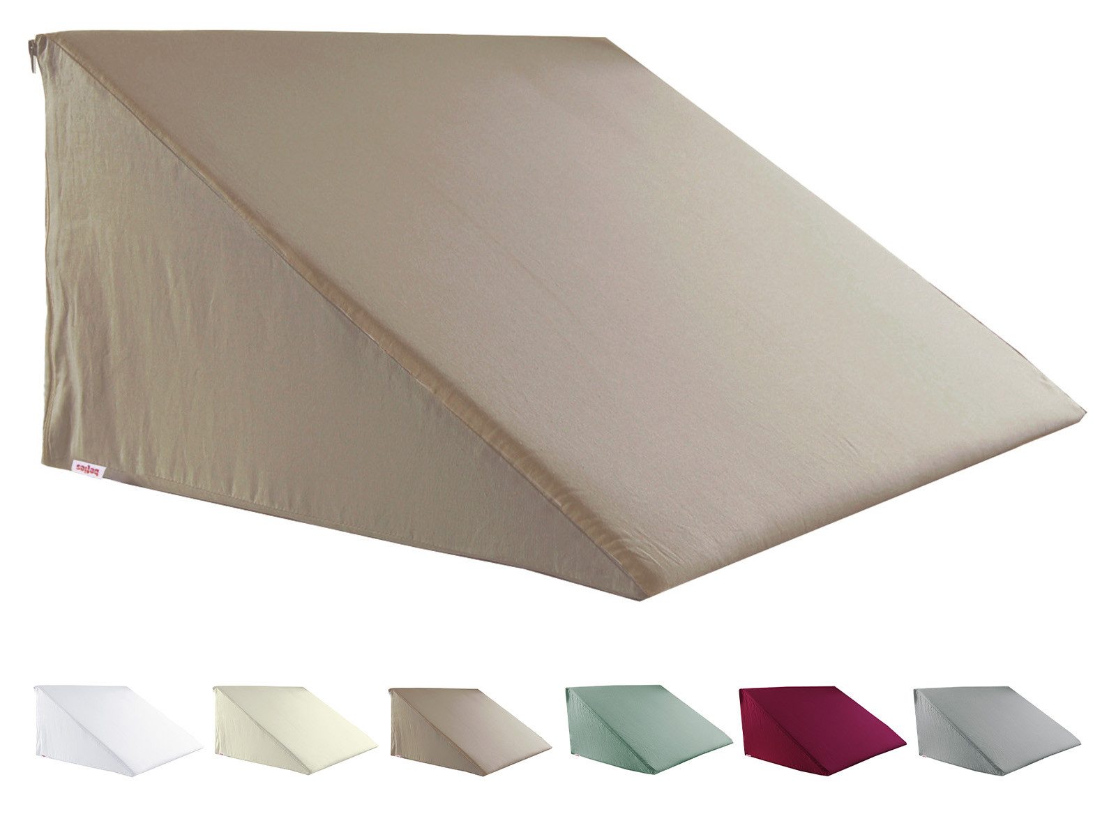 beties Kissenbezug BasicSoft, (1 Stück), Keilkissenbezug ca. 62x49x30 cm Jersey 100% Baumwolle plaza-taupe