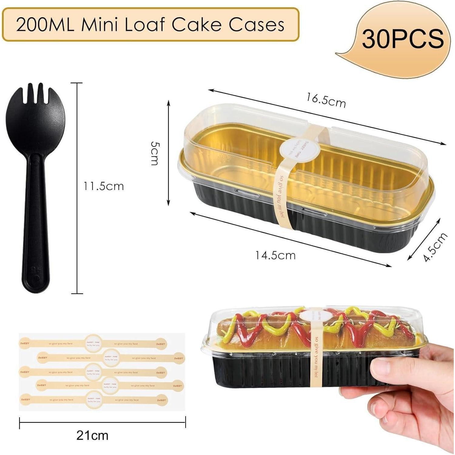LuxusKollektion Muffinform Kuchenform Mini Muffinförmchen Aluminium 200ml 30Stk Schwarz 30PCS