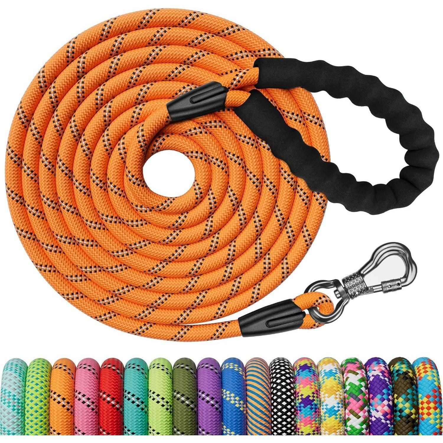 LuxusKollektion Schleppleine Schleppleine Trainingsleine Laufleine Hund Karabiner Orange 3M x 8mm