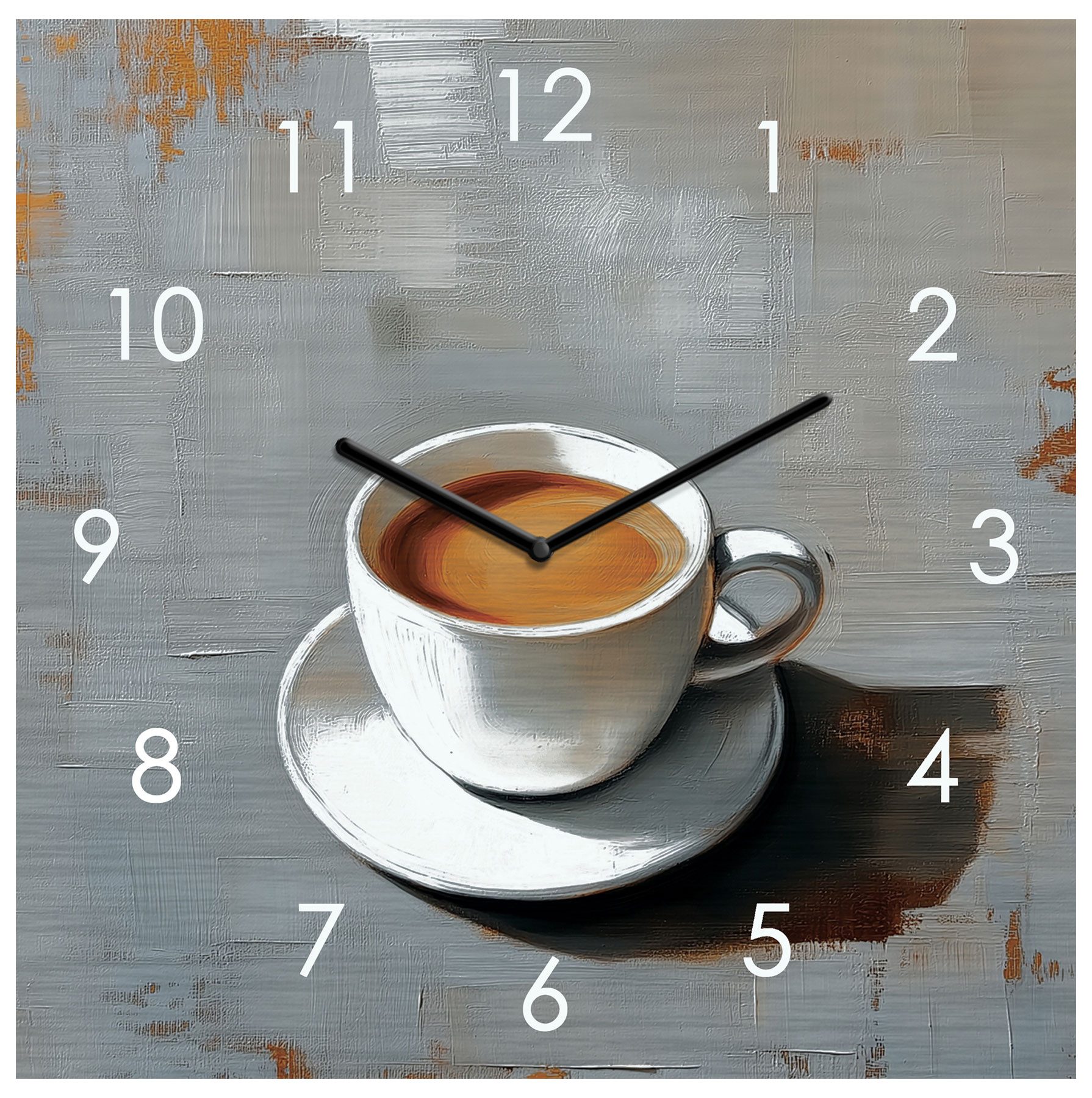 Levandeo® Wanduhr (Wanduhr Metall 20x20cm Kaffee günstig online kaufen