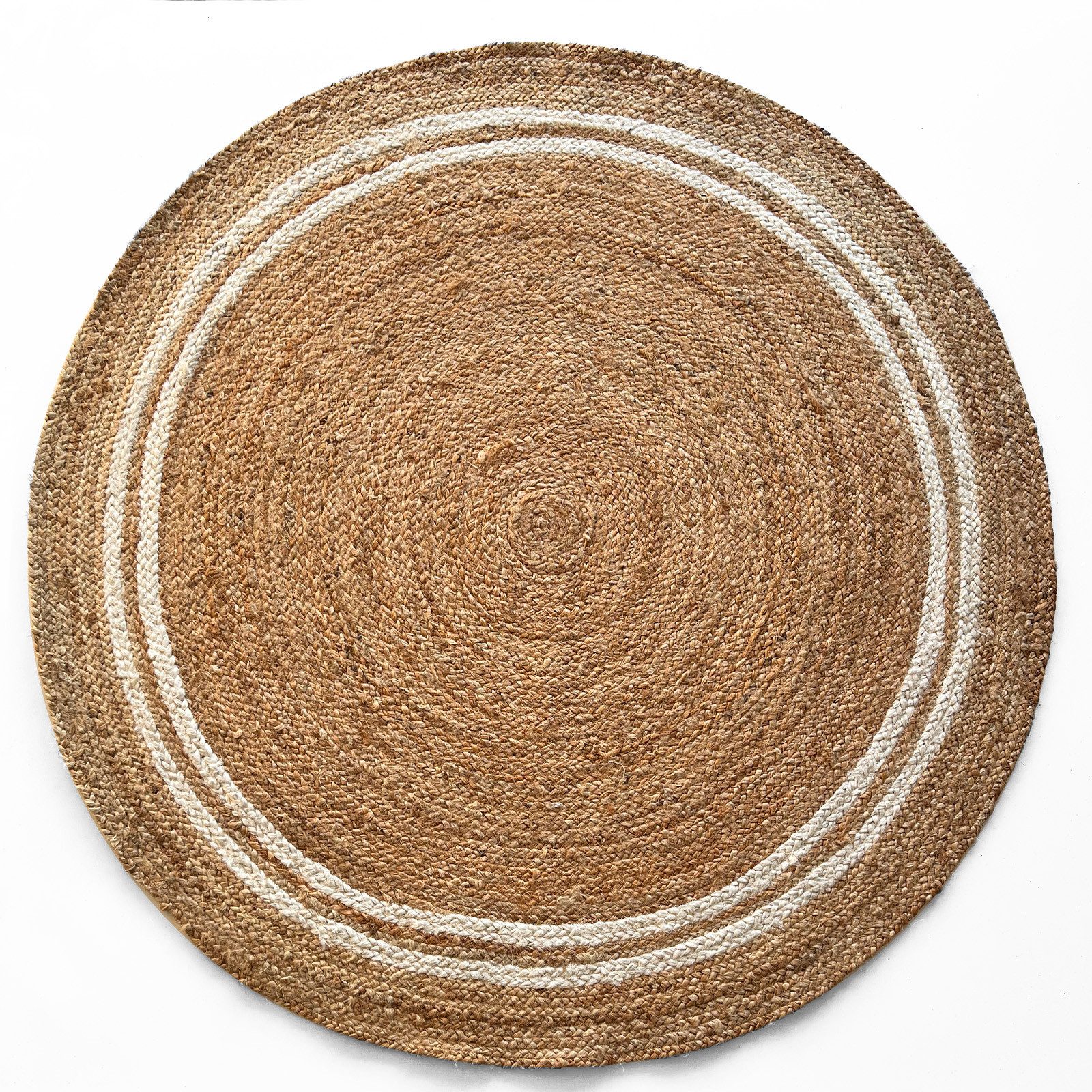 Karat Teppich Jute Rund, Handgewebter Naturteppich, günstig online kaufen