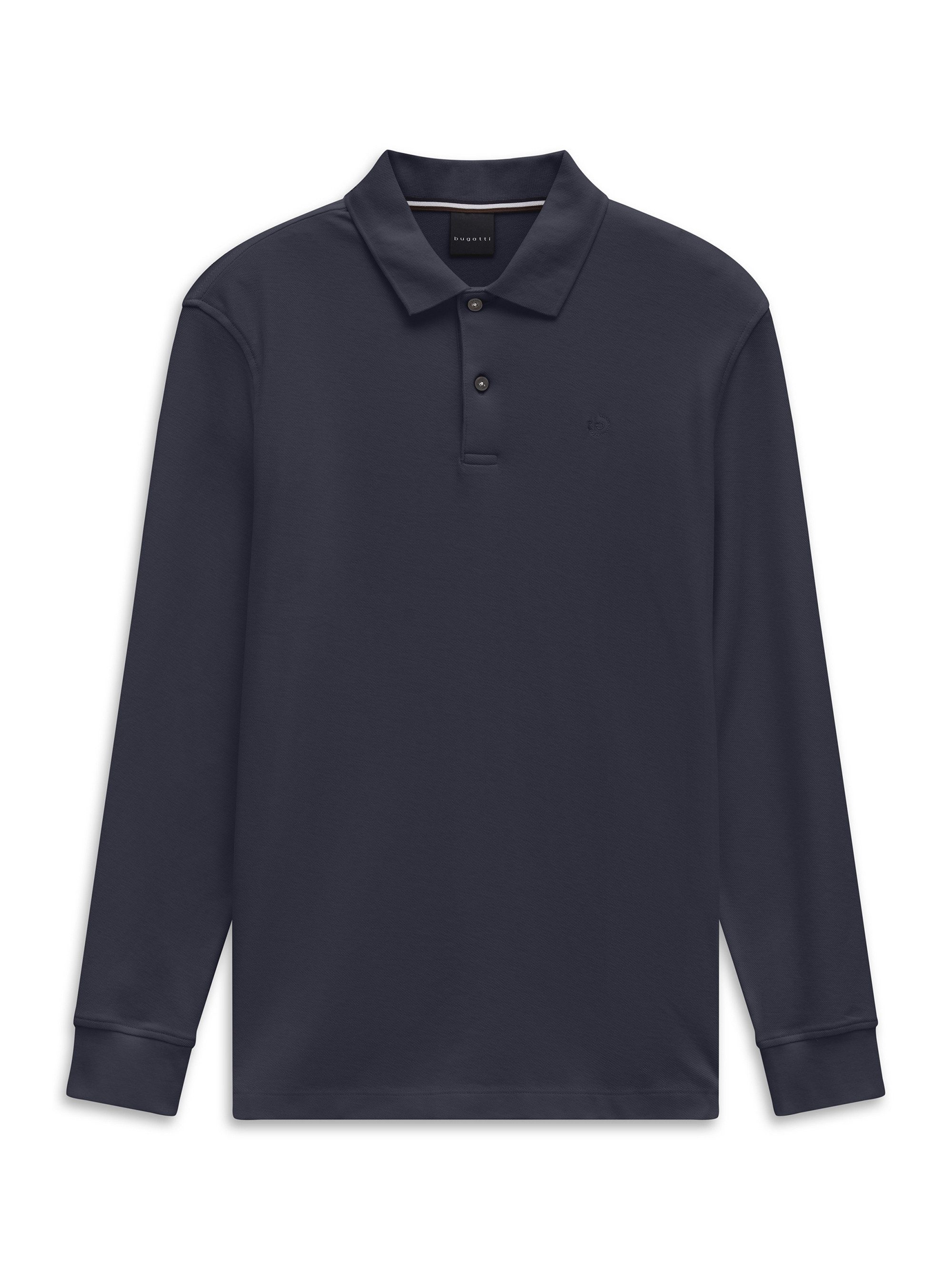 bugatti Poloshirt Modern Fit Modern Fit Baumwolle Langarm