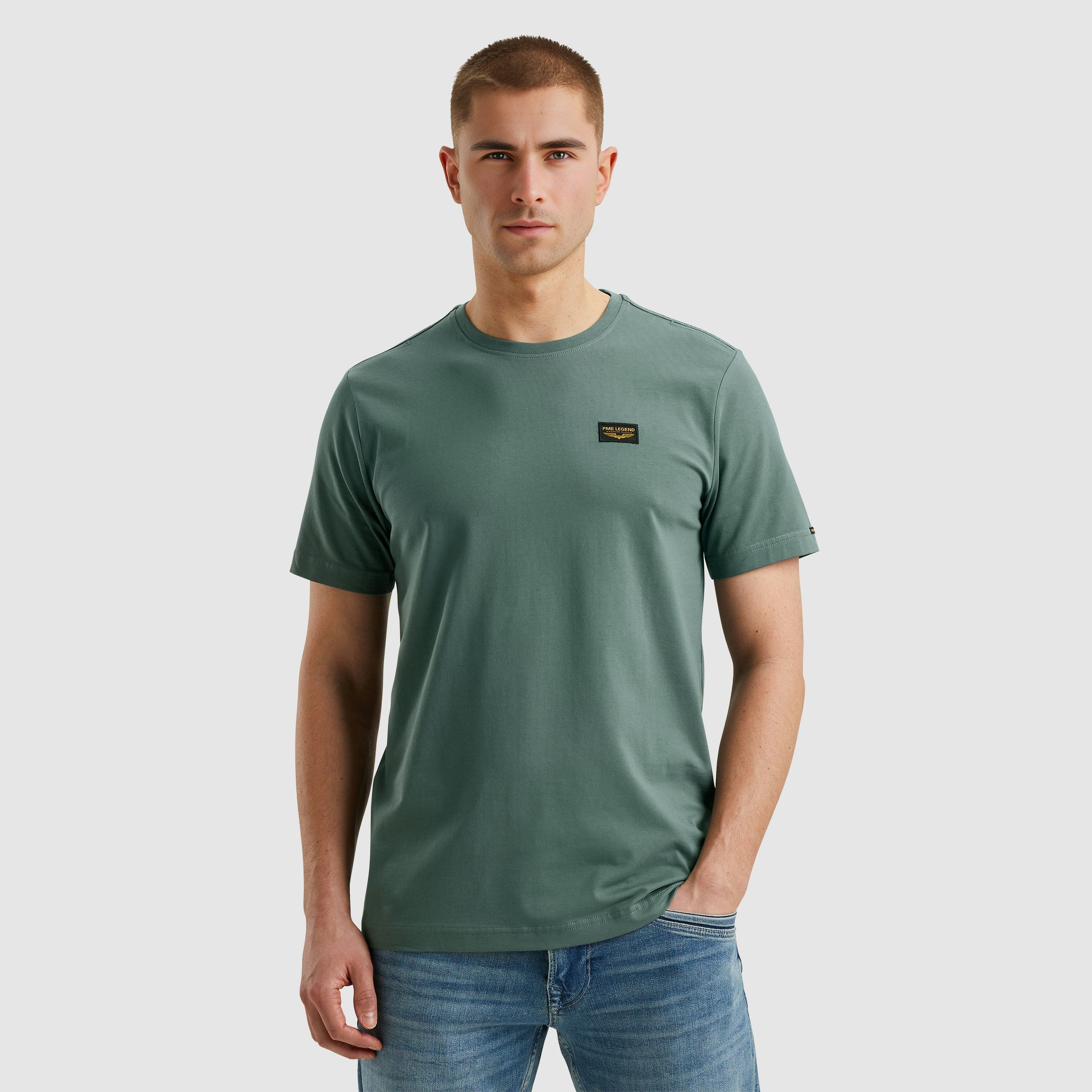 PME LEGEND T-Shirt mit Logobadge