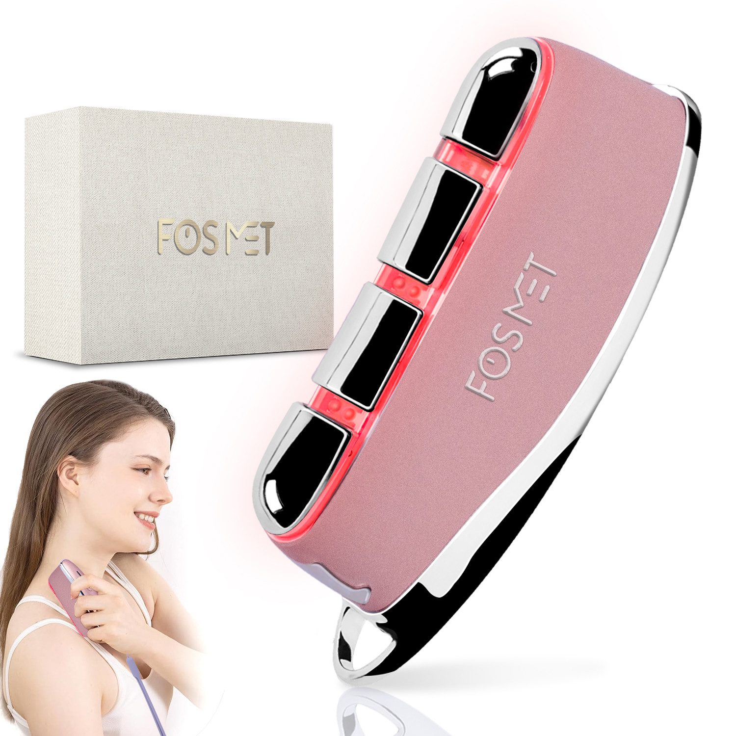 Gesichtsmassagegerät Elektrisch Gua Sha EMS Gesichtsmassagegerät, Anti-Aging und Straffung