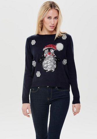 ONLY Пуловер с круглым вырезом »X-MAS...
