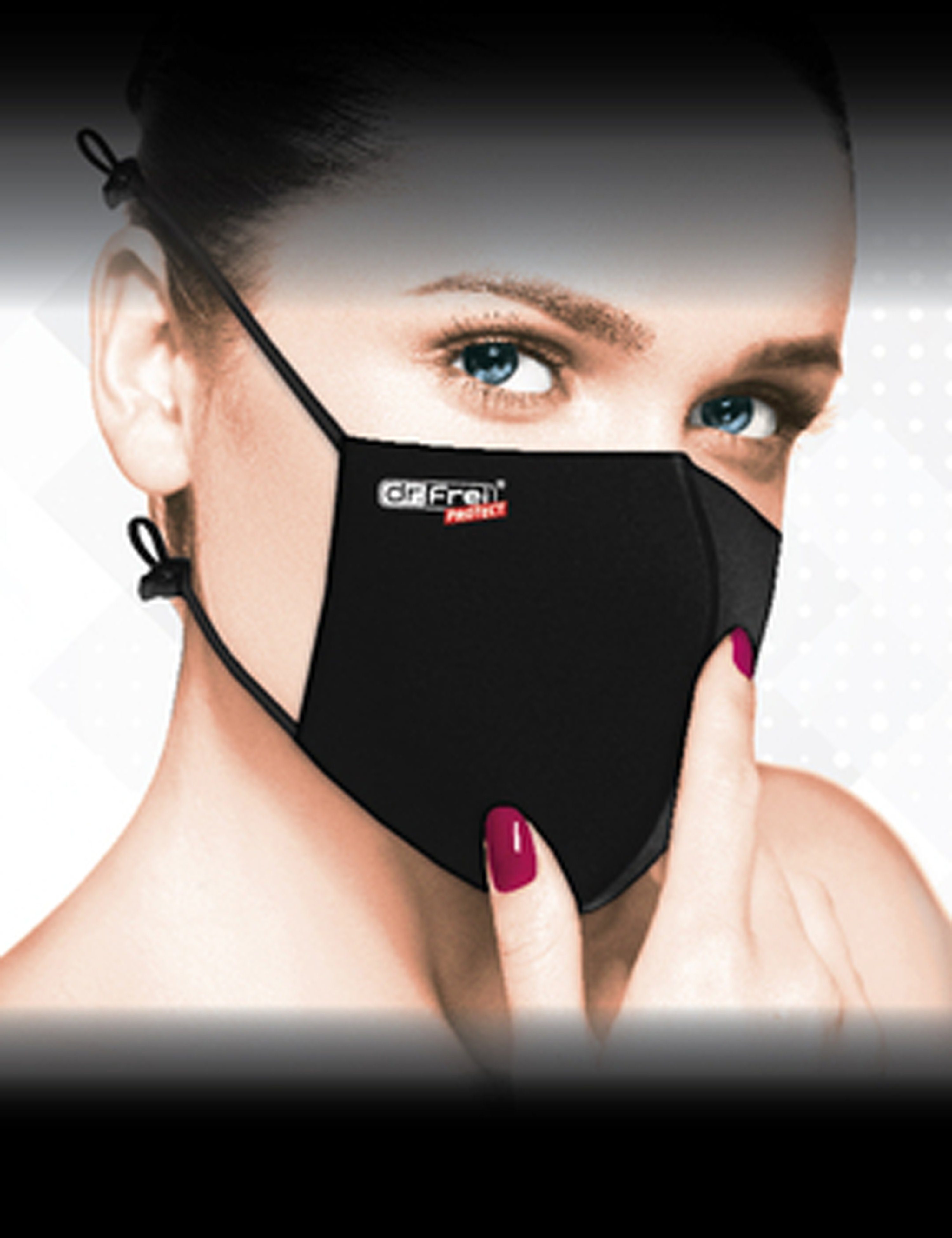 MedTex Gesichtsmaske Maske Mund Nase Abdeckung Ventil Waschbar schwarz MT-0201, Staubmaske