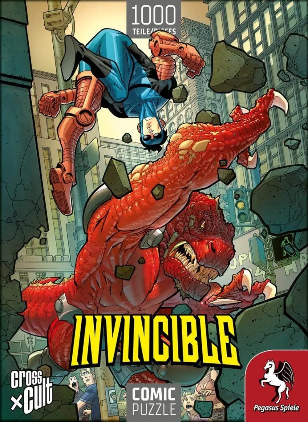 Cross Cult Puzzle Invincible (Invincible vs. Dinosaurus), 1000 Puzzleteile