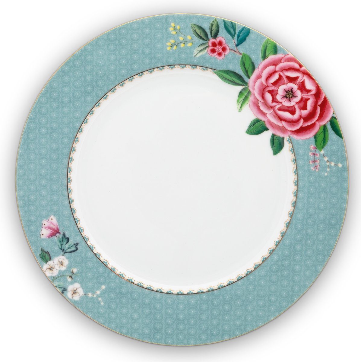 PiP Studio Тарелка обеденная Blushing Birds Тарелка обеденная blue 26,5 cm, Plate Blushing Birds Blue 26.5cm