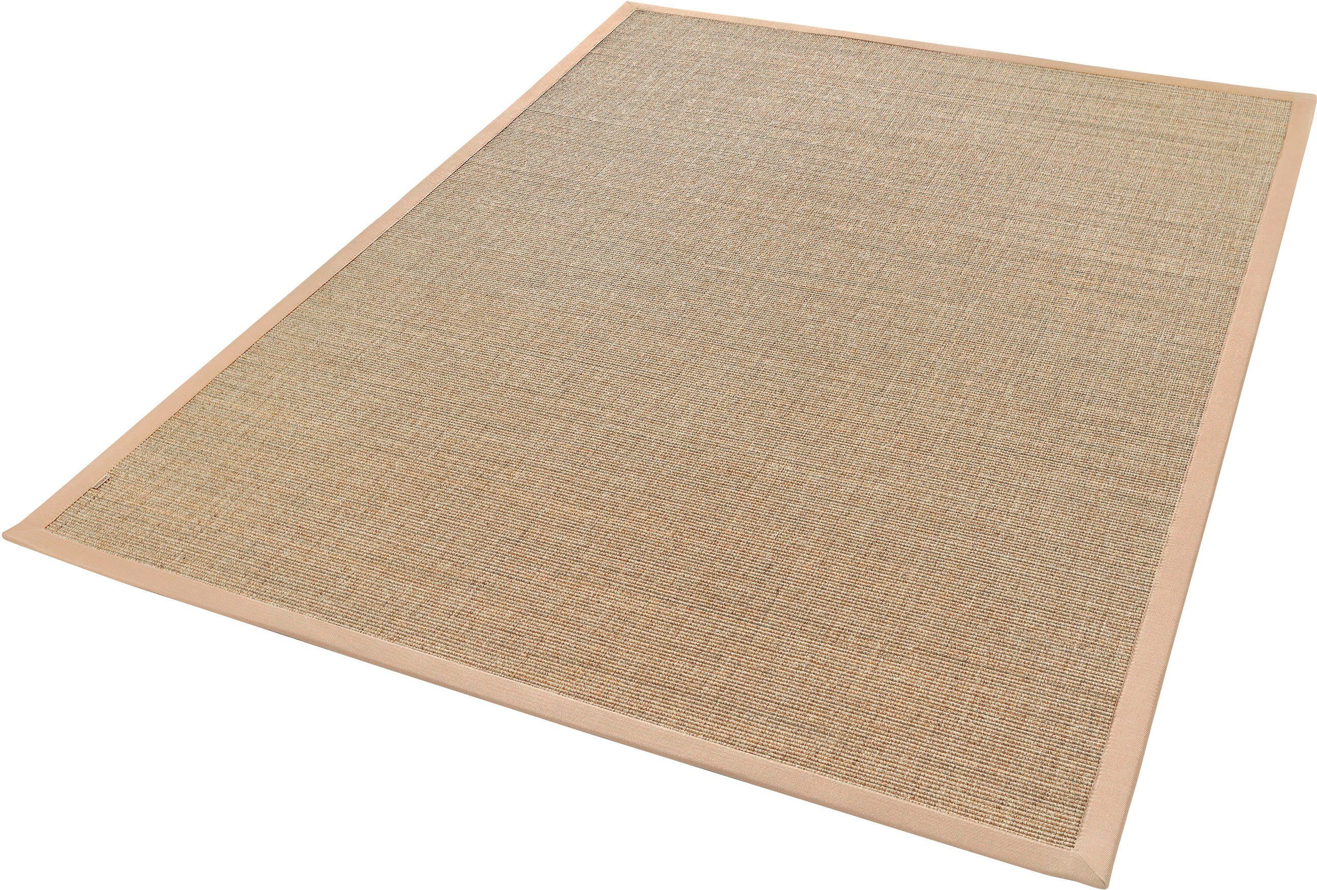 Sisalteppich Mara S2 mit Bordüre, Dekowe, rechteckig, Höhe: 5 mm, Flachgewebe, Material: 100% Sisal, Wohnzimmer