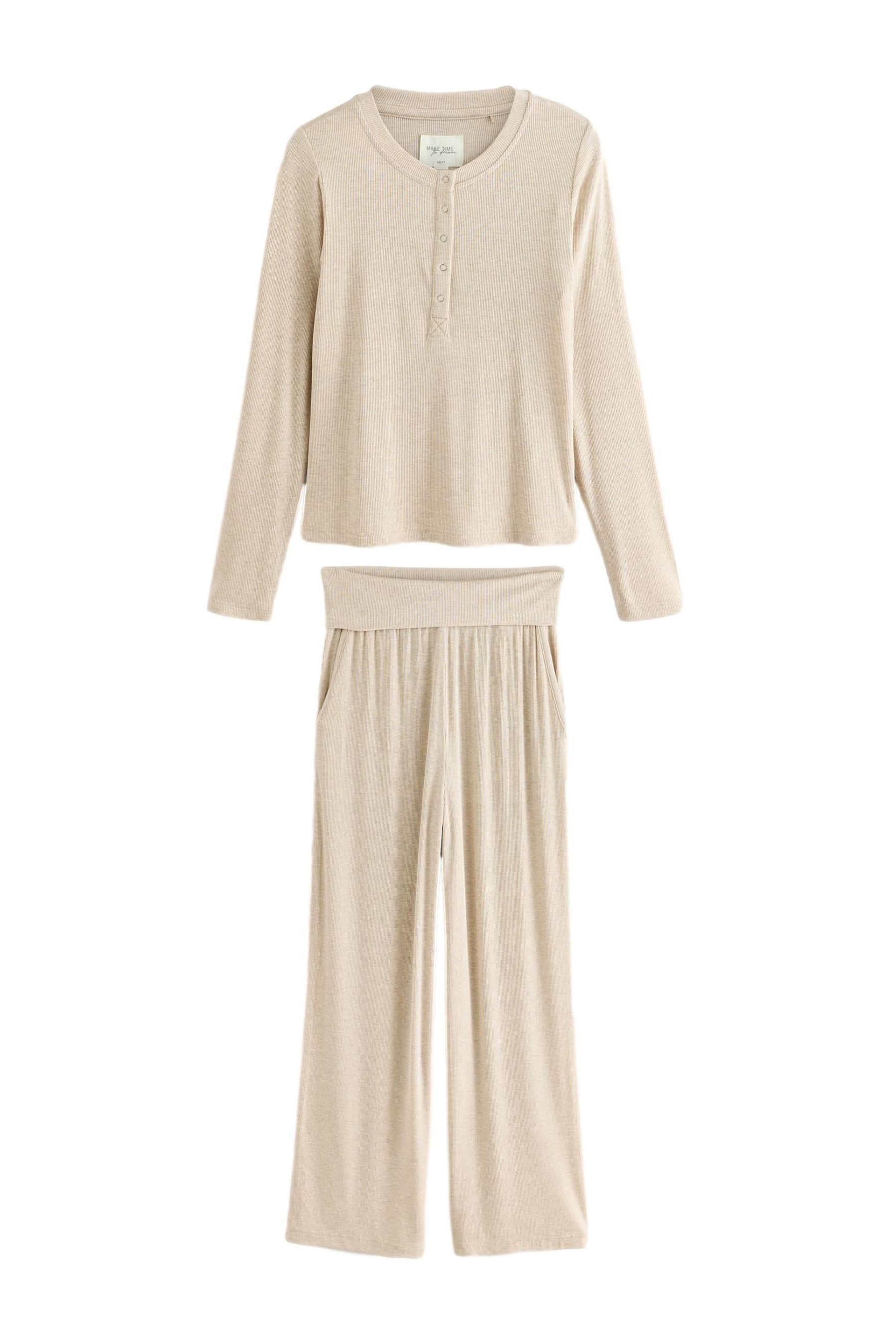 Next Pyjama Gerippter Langarm-Pyjama (2 tlg) günstig online kaufen