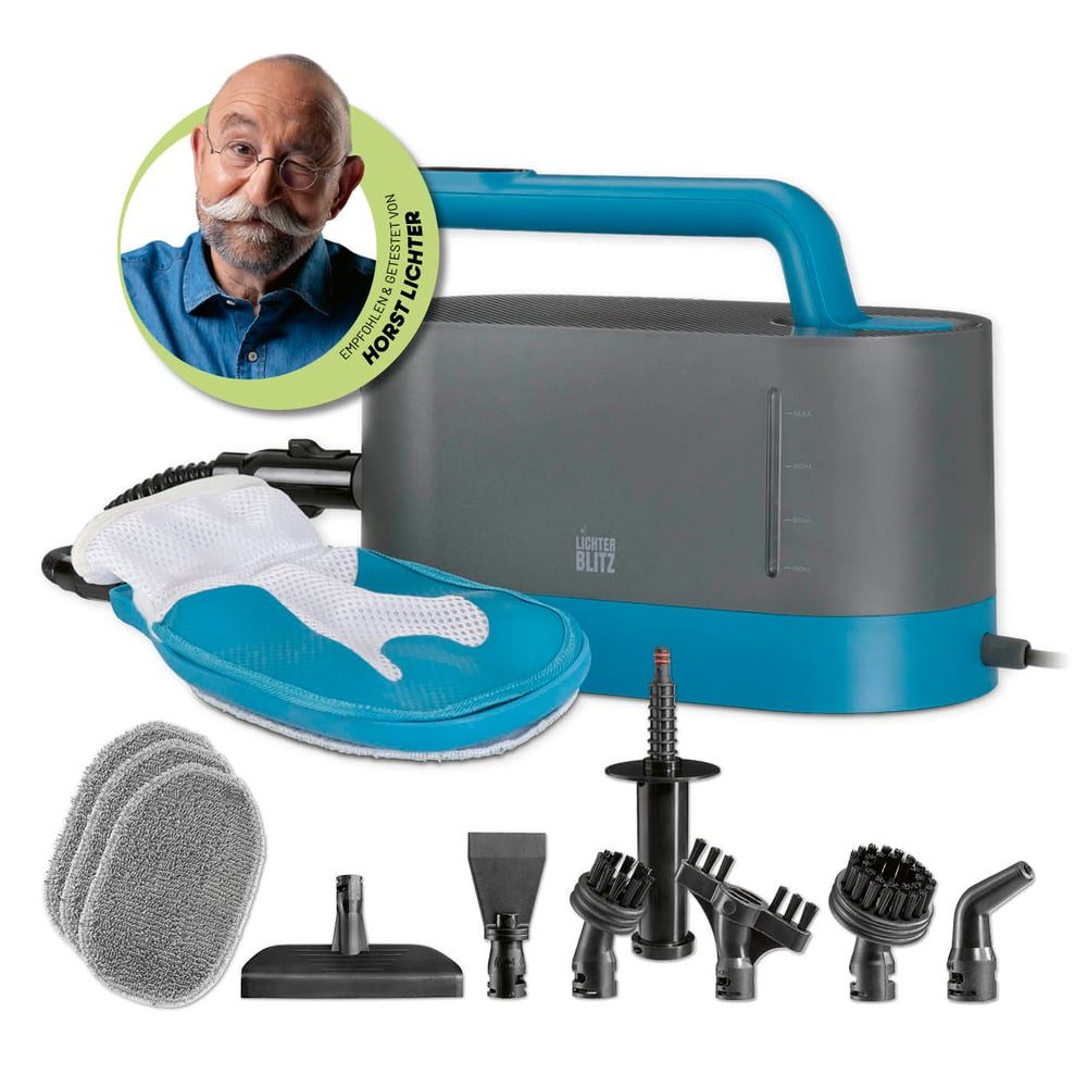 Lichterblitz Dampfreiniger Handdampfreiniger mit Handschuh – Polsterreiniger