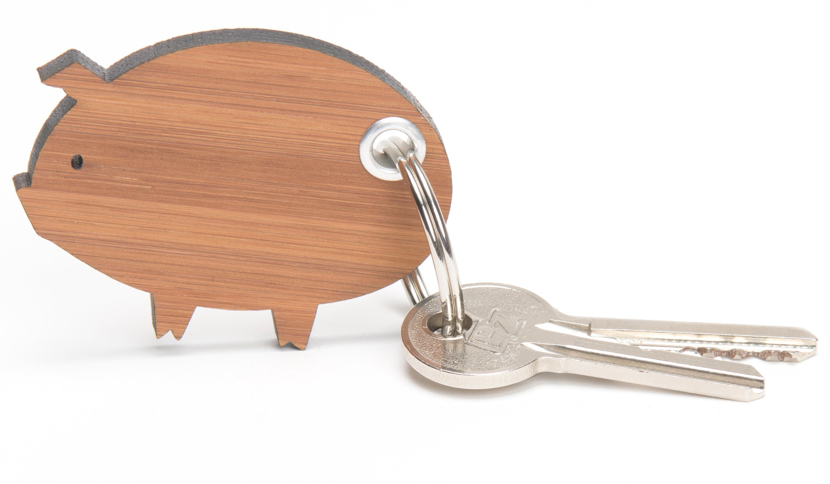Mr. & Mrs. Panda Schlüsselanhänger, Classic - Schwein (1-tlg) Geschenk, Schlüsselanhänger Schweine, Anhänger, Taschenanhänger Glücksbringer, Glück