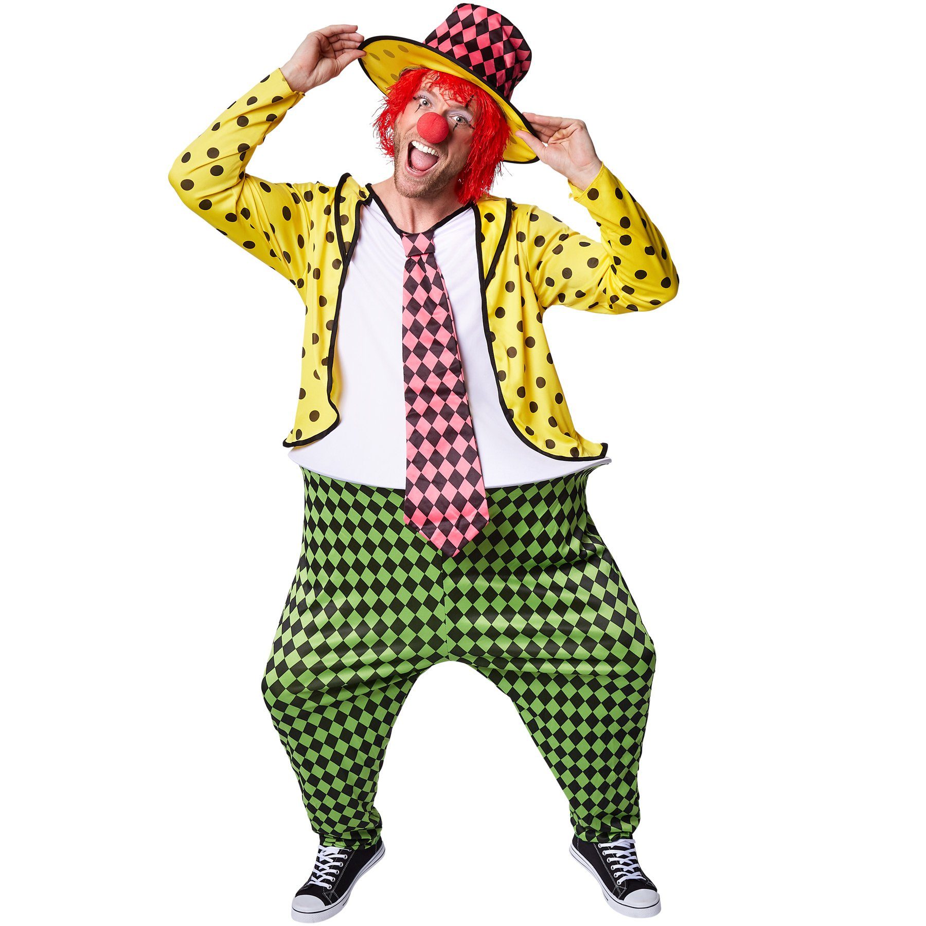 dressforfun Clown-Kostüm Herrenkostüm opulenter Clown Pepe