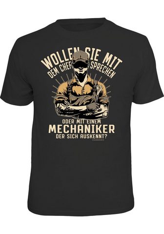 RAHMENLOS Футболка с lustigem Mechaniker-Print