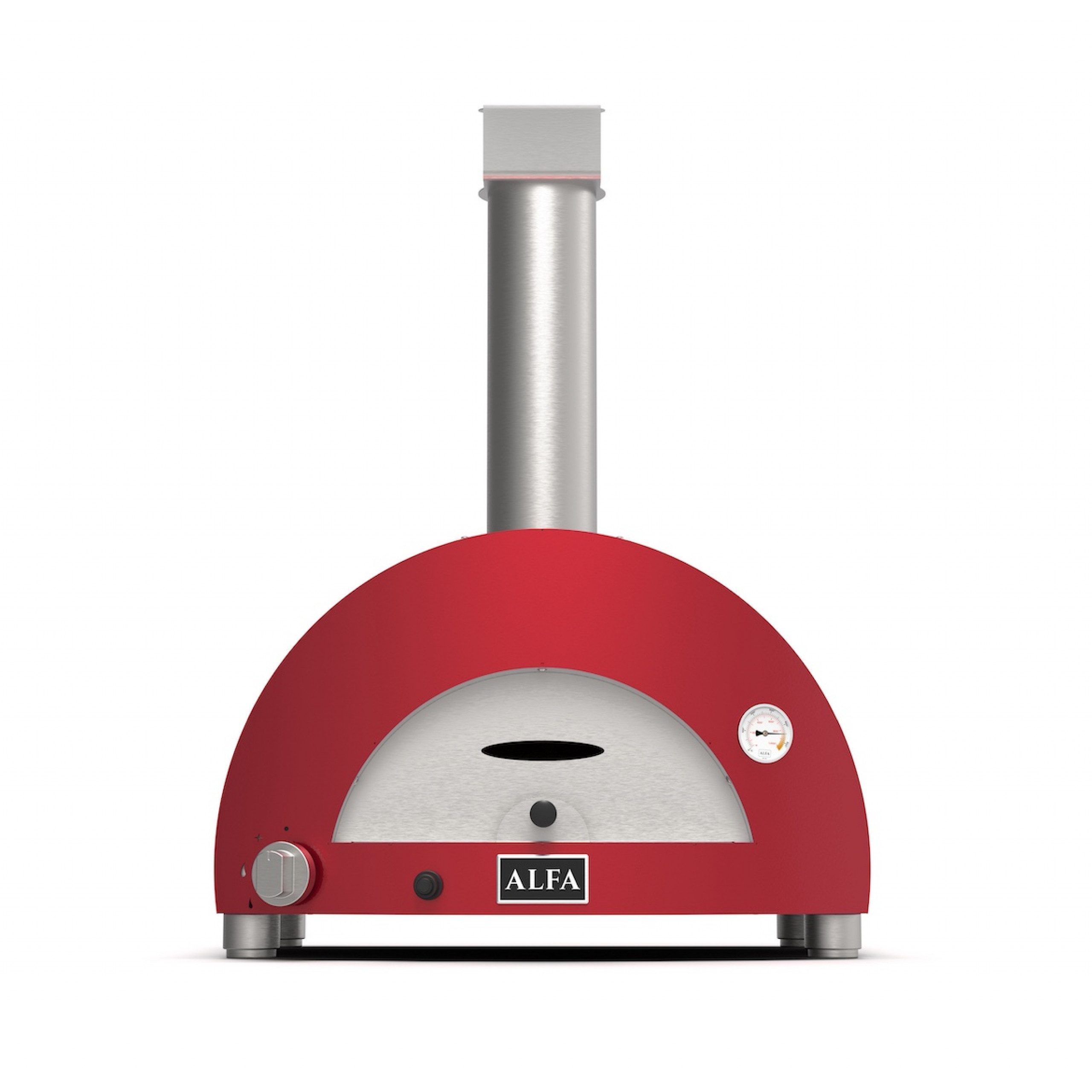 Alfa Forni Pizzaofen Alfa Forni Gas Pizzaofen MODERNO 1 Pizza Antik Rot FXMD-1P-GROA-DE