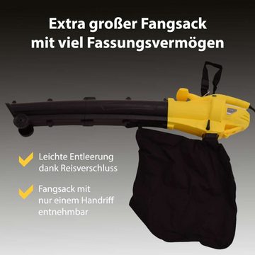 Syntrox Elektro-Laubsauger Syntrox 3 in 1 Compact Laubsauger Laubbläser Häcksler mit Fangsack