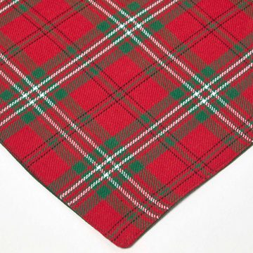 Homescapes Tischläufer Karierter Tischläufer Prince Edward, 100% Baumwolle, rot und grün