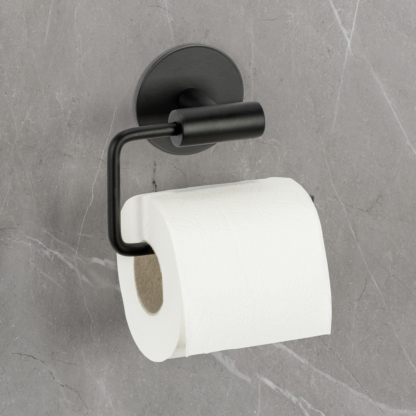 SCHÖNER WOHNEN-Kollektion Toilettenpapierhalter »Meleto«, Wandhalter aus rostfreiem Edelstahl, zum Kleben oder Bohren
