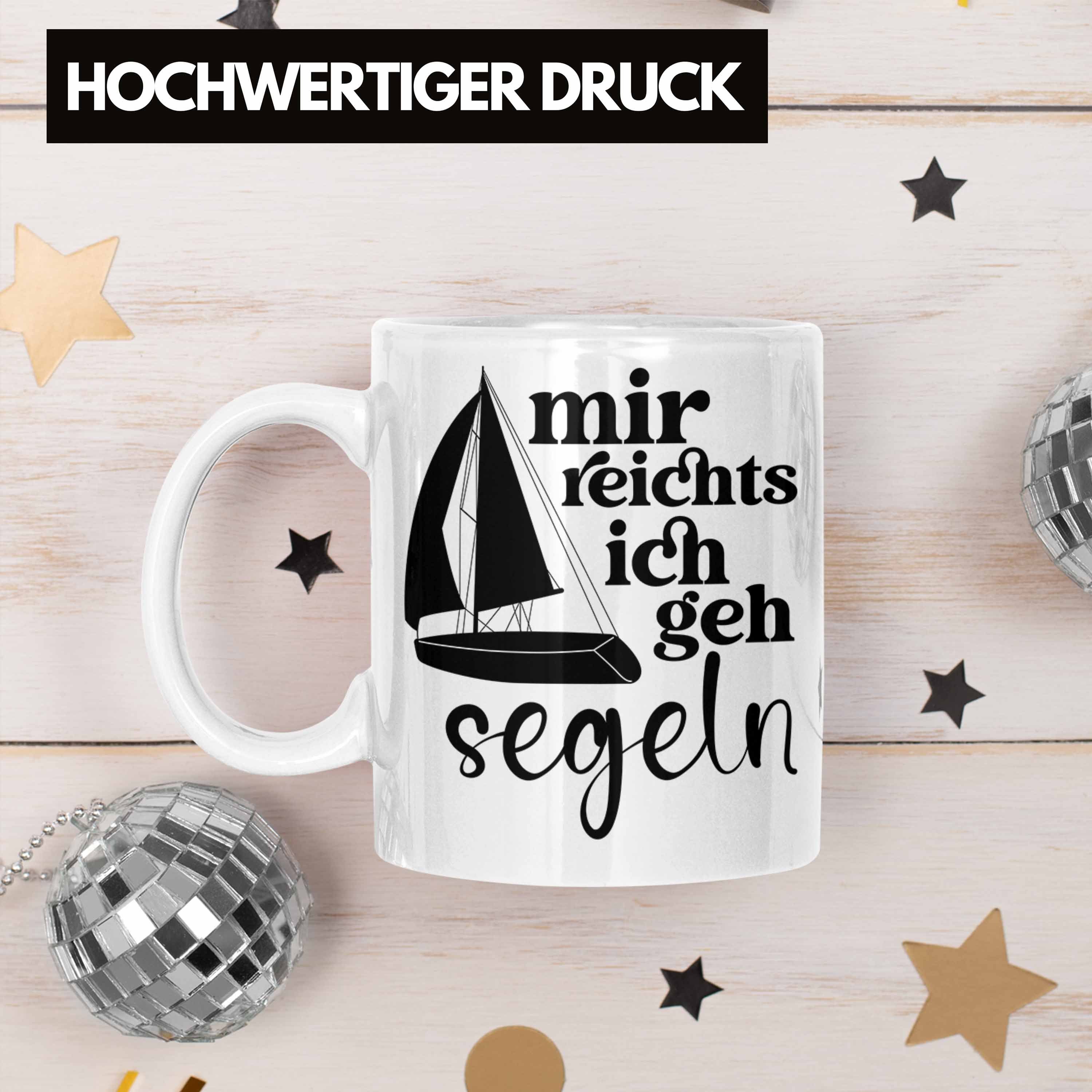 Trendation Tasse Trendation - Tasse Geschenkidee mit Lustiges Segelboot als Kaffeetasse Spruch für Segler Weiss Segler