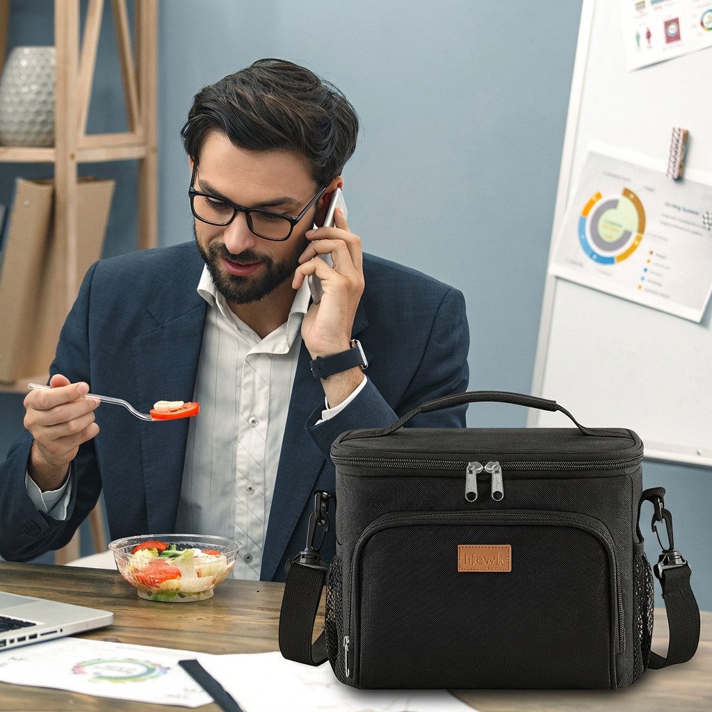 Lifewit Picknicktasche Isolierte Kühltasche, mit verstellbarem Schulterriemen, tragbar.