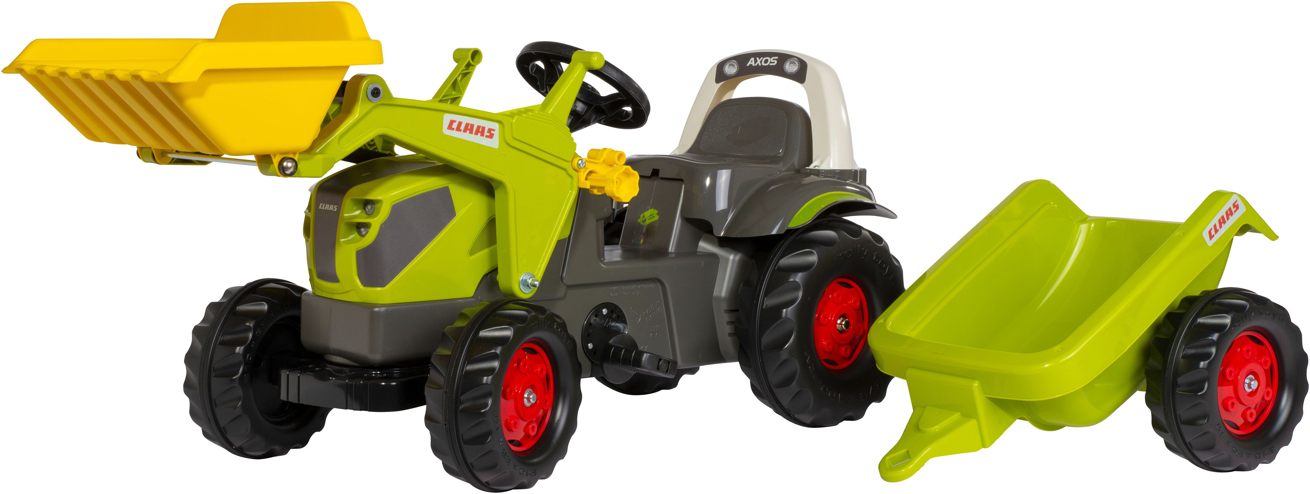 rolly toys® Trettraktor rollyKid Claas Axos 240 mit Frontlader und Anhänger