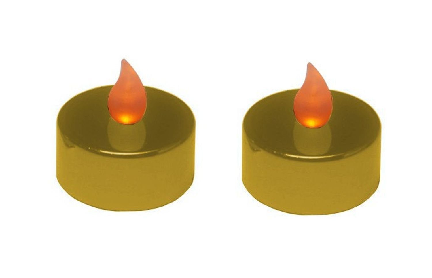 Tafelkerze 2er Set Teelichter LED verschiedene Farben