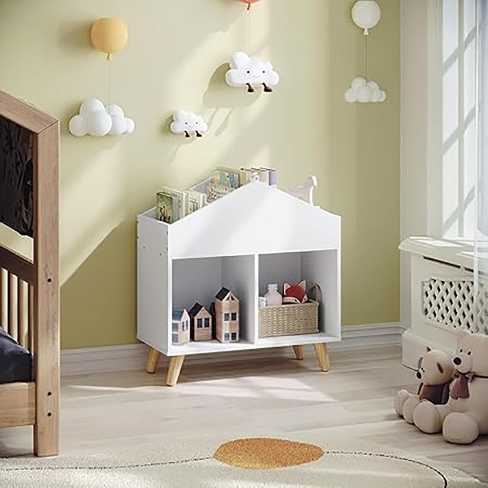 EUGAD Kinderregal, 1-tlg., Spielzeugregal mit 6 Fächern, aus MDF Massivholz günstig online kaufen