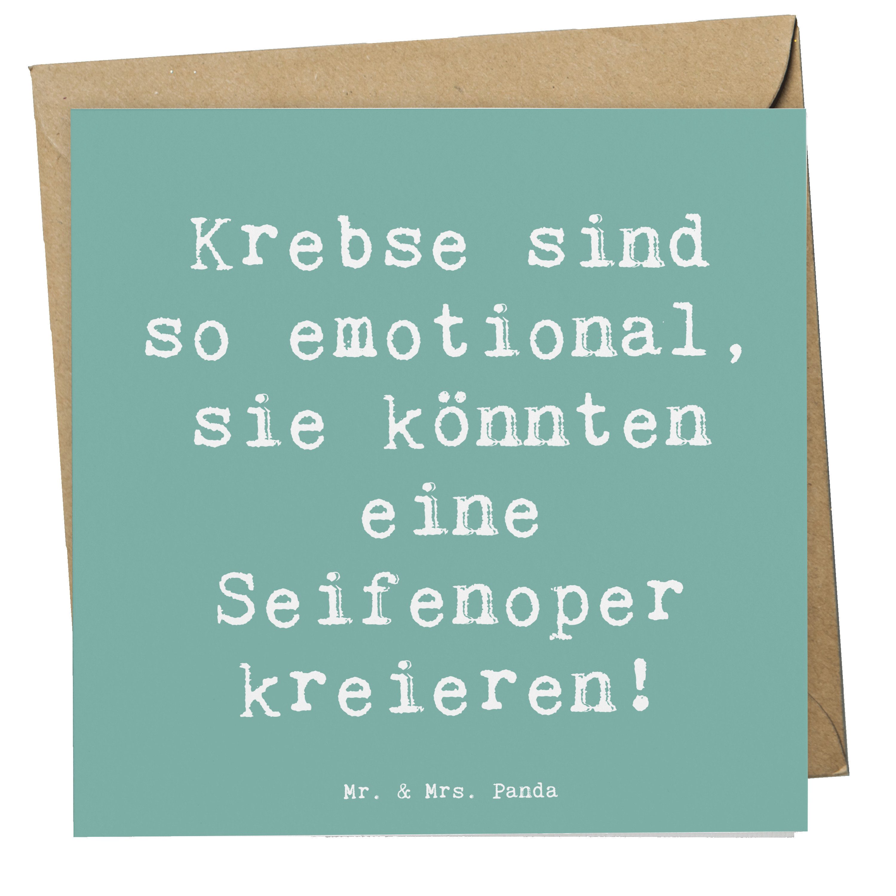 Grußkarte Emotionaler Krebs - Meeresbrise - Geschenk, Seifenoper, Geburtstagsge