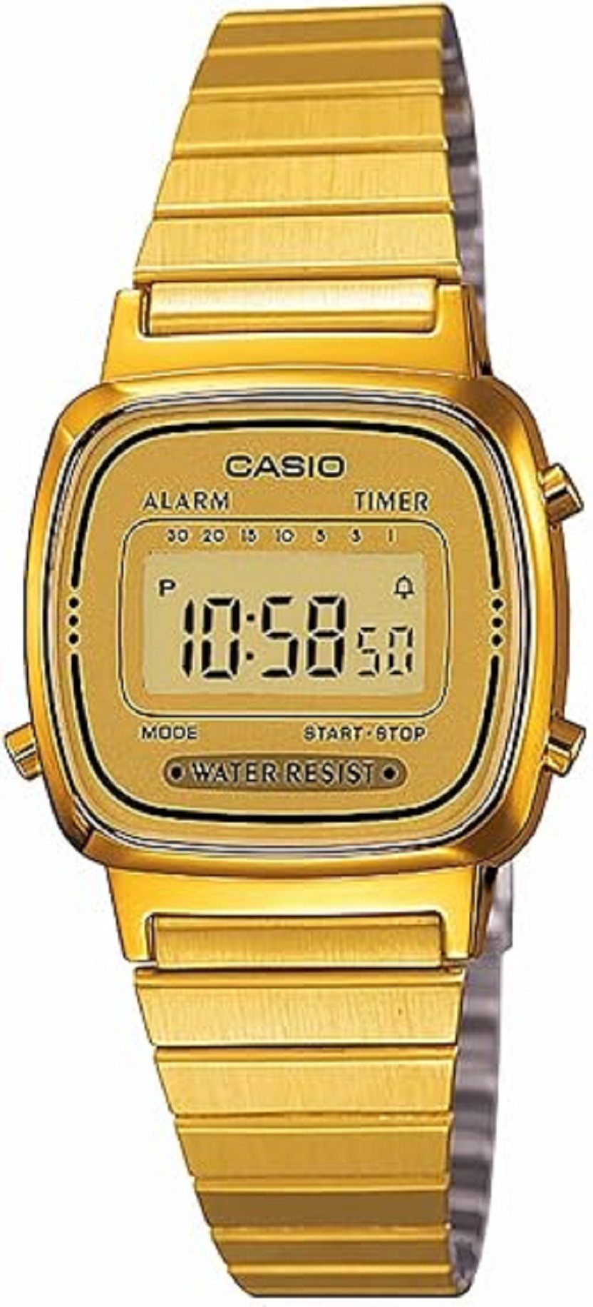 CASIO Digitaluhr Casio Damen Digital Armbanduhr Gold Vintage LA670WGA9D LA670WGA9D