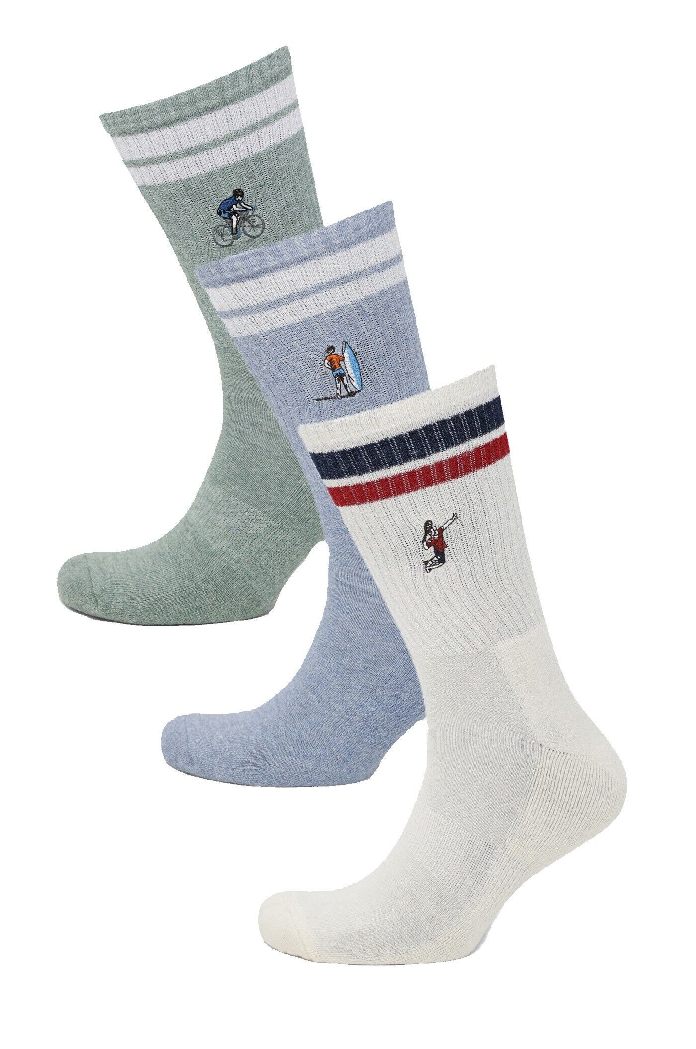 REAL GUYS by J.PLOENES Socken '2705L' (3-Paar) im 3er Set, mit hochwertiger Bestickung