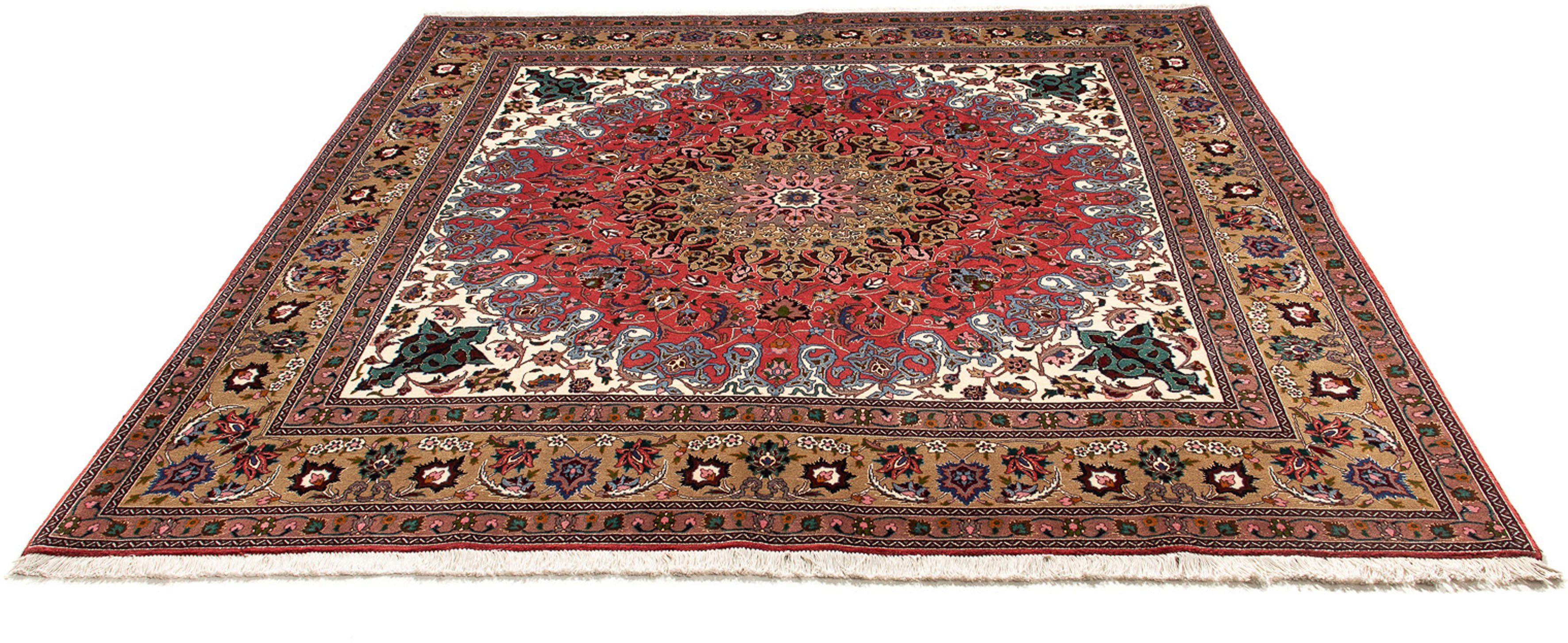 Orientteppich Perser - Täbriz - Royal quadratisch - 202 x 200 cm - mehrfarbig, morgenland, quadratisch, Höhe: 7 mm, Wohnzimmer, Handgeknüpft, Einzelstück mit Zertifikat